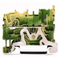 1-wire/1-pin PE basic terminal, spring-clamp connection, 0.25-4.0 mm², 1 pole, 20 A, 6 kV, yellow/green, 2022-1207