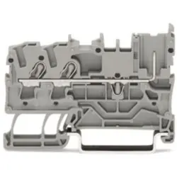 2-wire/1-pin basic terminal, spring-clamp connection, 0.25-4.0 mm², 1 pole, 24 A, 6 kV, gray, 2022-1301