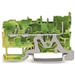 2-wire/1-pin PE basic terminal, spring-clamp connection, 0.25-4.0 mm², 1 pole, 20 A, 6 kV, yellow/green, 2022-1307