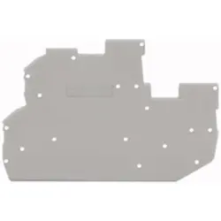 End/Intermediate plate, 1 mm, gray for terminal block, 2022-2291