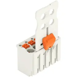Female connector with grip plate, 5 pole, pitch 3.5 mm, straight, light gray, 2091-1105/002-000