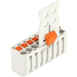 Female connector with grip plate, 8 pole, pitch 3.5 mm, straight, light gray, 2091-1108/002-000