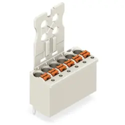 Socket header, 2 pole, pitch 3.5 mm, straight, light gray, 2091-1152