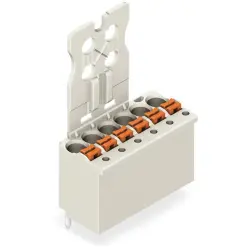 Socket header, 8 pole, pitch 3.5 mm, straight, light gray, 2091-1158