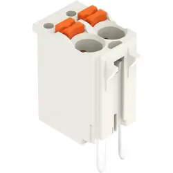 Socket header, 2 pole, pitch 3.5 mm, straight, light gray, 2091-1172