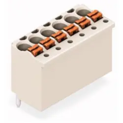 Socket header, 5 pole, pitch 3.5 mm, straight, light gray, 2091-1175