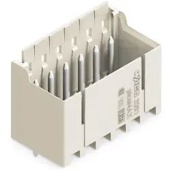Pin header, 12 pole, pitch 3.5 mm, straight, light gray, 2091-1412