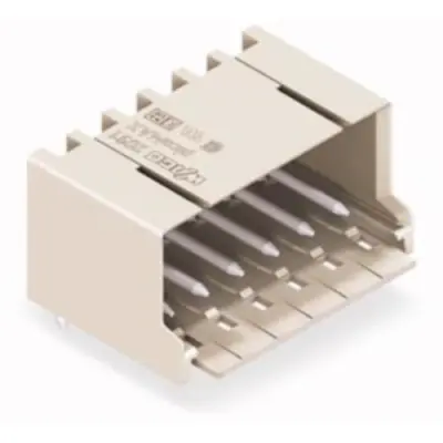Pin header, 2 pole, pitch 3.5 mm, angled, light gray, 2091-1422 - 1