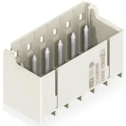 Pin header, 10 pole, pitch 5 mm, straight, light gray, 2092-1410
