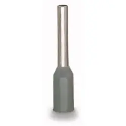 Insulated wire end ferrule, 0.75 mm², 16 mm/10 mm long, DIN 46228-4, gray, 216-242