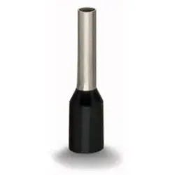 Insulated wire end ferrule, 1.5 mm², 16 mm/10 mm long, DIN 46228-4, black, 216-244