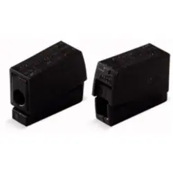 Light clamp, 1 pole, 1.0-2.5 mm², clamping points: 2, black, cage clamp, 24 A, 224-104