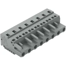 Socket header, 8 pole, pitch 7.5 mm, angled, gray, 231-208/026-000