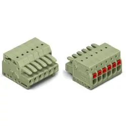 Socket header, 10 pole, pitch 3.5 mm, angled, light gray, 2734-110
