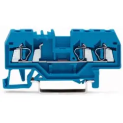 3-wire feed-through terminal, spring-clamp connection, 0.08-2.5 mm², 1 pole, 24 A, 8 kV, blue, 280-684