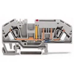 2-wire fuse terminal, 2 pole, 0.2-6.0 mm², 400 V, 25 A, 282-698/281-429