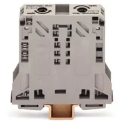 2-wire feed-through terminal, spring-clamp connection, 10-50 mm², 1 pole, 150 A, 8 kV, gray, 285-150