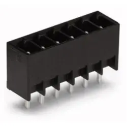 Pin header, 4 pole, pitch 3.5 mm, straight, black, 714-134