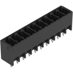 Pin header, 10 pole, pitch 3.5 mm, straight, black, 714-140