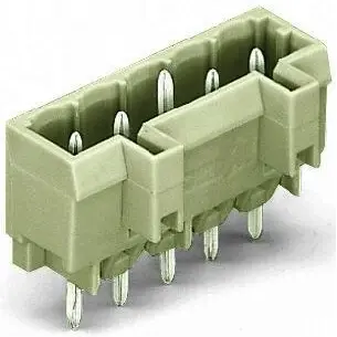 Pin header, 2 pole, pitch 5 mm, straight, light gray, 721-132/001-000 - 1