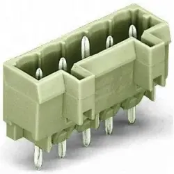 Pin header, 2 pole, pitch 5 mm, straight, light gray, 721-132/001-000