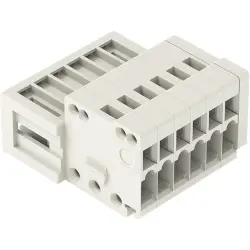 Pin header, 3 pole, pitch 2.5 mm, angled, light gray, 733-203