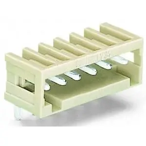 Pin header, 10 pole, pitch 3.5 mm, angled, light gray, 734-170 - 1