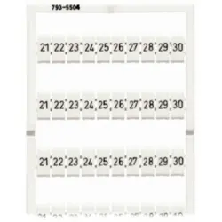 Marker card for terminal block plug, 793-5504