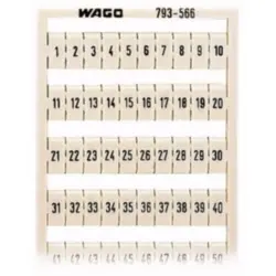 Marker card for terminal block plug, 793-566
