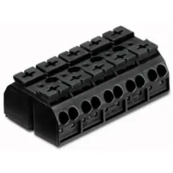 4-wire device connection terminal, 5 pole, pitch 12 mm, 0.5-4.0 mm², AWG 20-12, 32 A, 500 V, push-in, 862-505