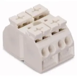 4-wire device connection terminal, 2 pole, pitch 12 mm, 0.5-4.0 mm², AWG 20-12, 32 A, 500 V, push-in, 862-632