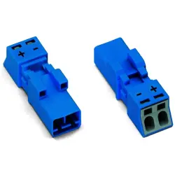 Plug, 2 pole, snap-in, push-in, 0.25-1.5 mm², gray, 890-1112
