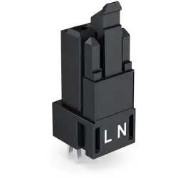 Socket, 2 pole, gray, 890-802