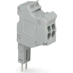 Modular connector, 2 pole, 0.14-1.5 mm², gray for jumper contact slot, 2000-552