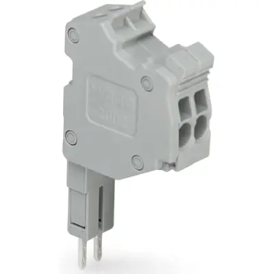 Modular connector, 2 pole, 0.14-1.5 mm², gray for jumper contact slot, 2000-552 - 1
