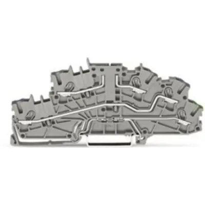 Installation terminal block, spring-clamp connection, 0.25-4.0 mm², 24 A, 4 kV, gray, 2003-6661 - 1
