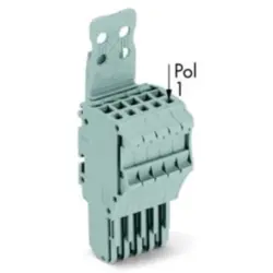 1-wire female connector, 5 pole, pitch 3.5 mm, straight, gray, 2020-105/143-000