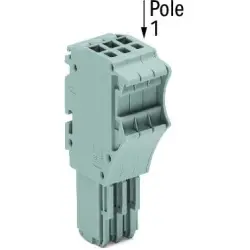 1-wire female connector, 10 pole, pitch 3.5 mm, straight, gray, 2020-110