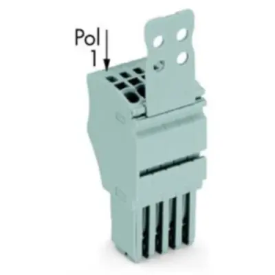 1-wire female connector, 10 pole, pitch 3.5 mm, straight, gray, 2020-110/135-000 - 1