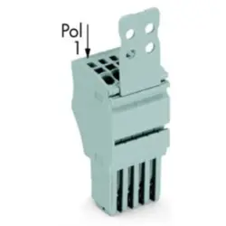 1-wire female connector, 11 pole, pitch 3.5 mm, straight, gray, 2020-111/135-000