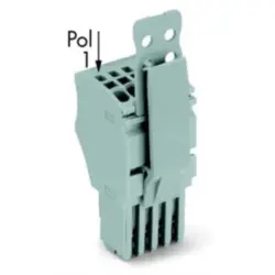 1-wire female connector, 13 pole, pitch 3.5 mm, straight, gray, 2020-113/145-000