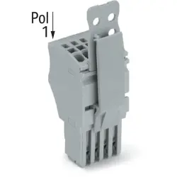 1-wire female connector, 14 pole, pitch 3.5 mm, straight, gray, 2020-114/145-000