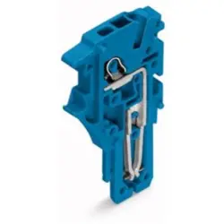 1-wire female connector end module, 1 pole, pitch 3.5 mm, straight, blue, 2020-184