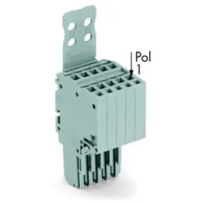 2-wire female connector, 5 pole, pitch 3.5 mm, straight, gray, 2020-205/133-000 - 1
