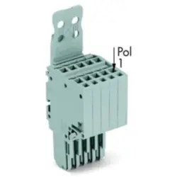 2-wire female connector, 5 pole, pitch 3.5 mm, straight, gray, 2020-205/143-000