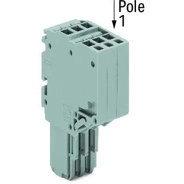 2-wire female connector, 7 pole, pitch 3.5 mm, straight, gray, 2020-207 - 1