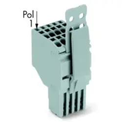2-wire female connector, 10 pole, pitch 3.5 mm, straight, gray, 2020-210/145-000