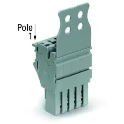 1-wire female connector, 1 pole, pitch 5.2 mm, straight, gray, 2022-101/132-000