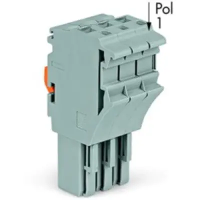 1-wire female connector, 4 pole, pitch 5.2 mm, straight, gray, 2022-104/999-953 - 1