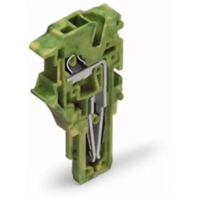 1-wire female connector middle module, 1 pole, pitch 5.2 mm, straight, green-yellow, 2022-177 - 1
